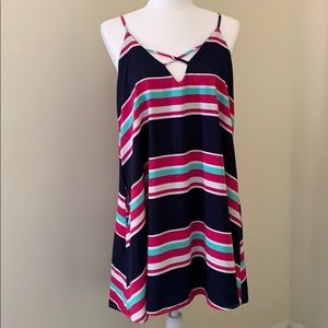 PEACH LOVE flowy striped summer dress